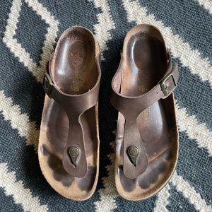 Birkenstock Gizeh Dark Brown Oiled Leather
